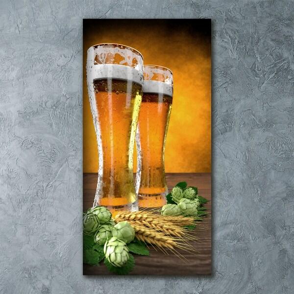 Print on acrylic glass Two glasses of beer