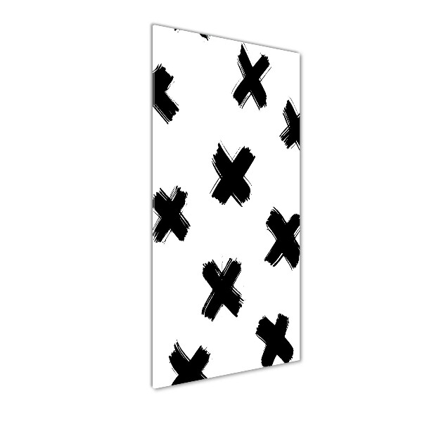 Acrylic wall art Black and white spots