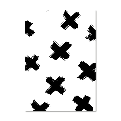 Acrylic wall art Black and white spots