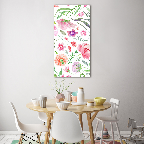 Acrylic wall art Field flowers