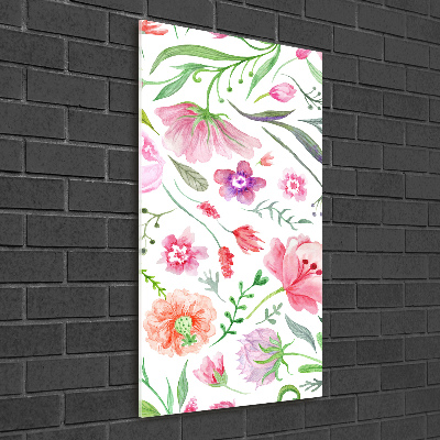 Acrylic wall art Field flowers