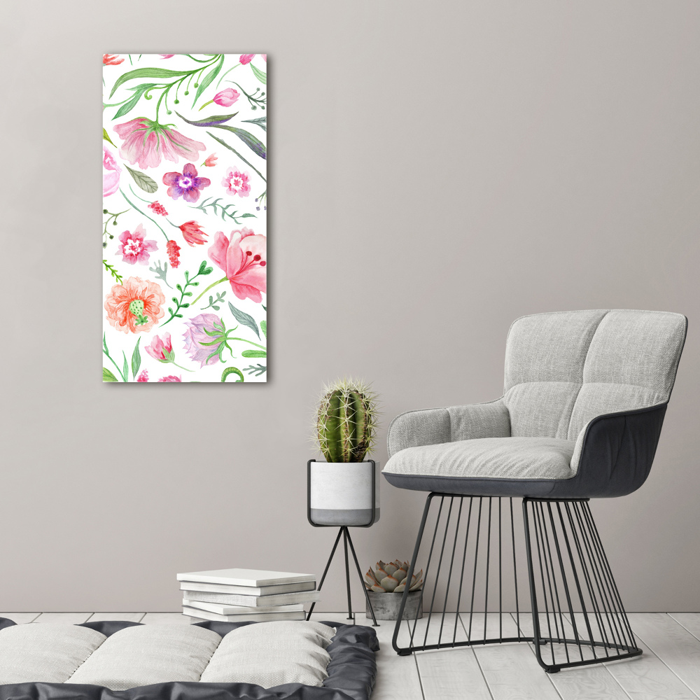 Acrylic wall art Field flowers