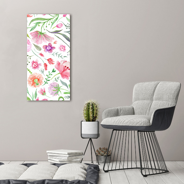 Acrylic wall art Field flowers