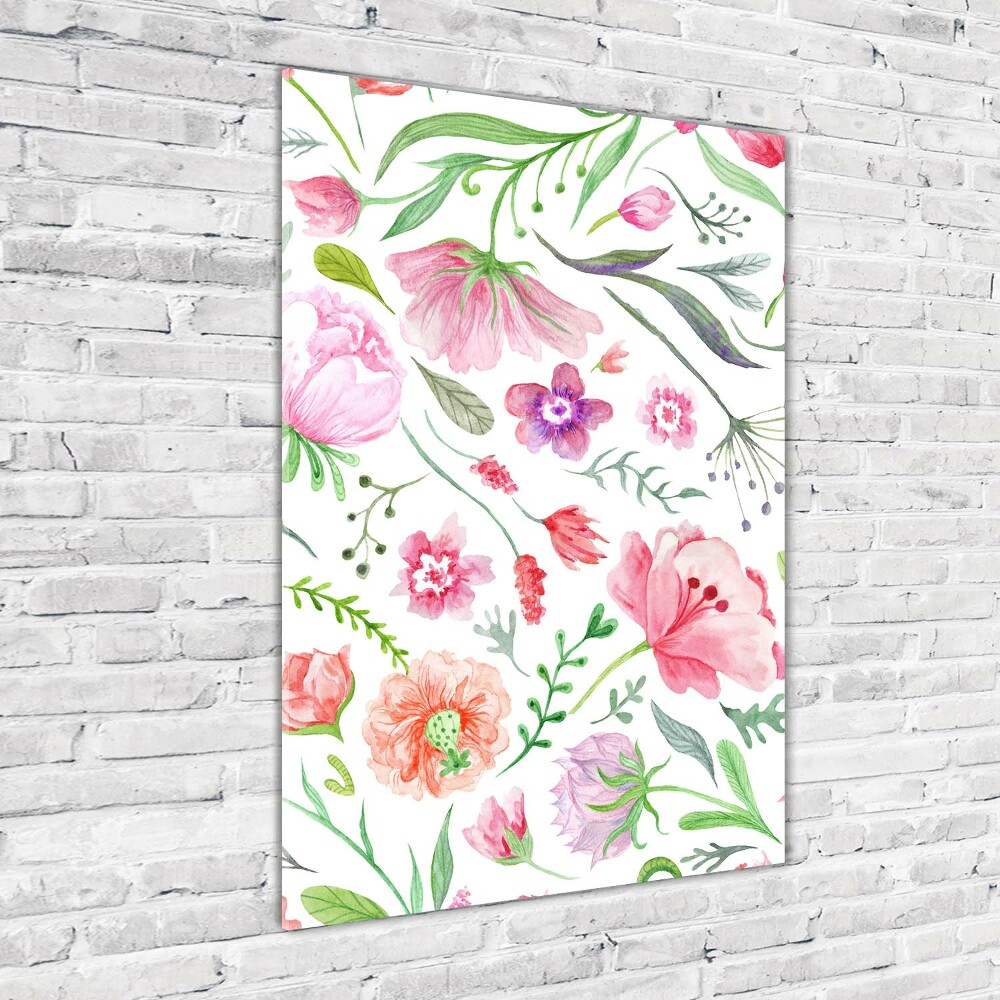 Acrylic wall art Field flowers