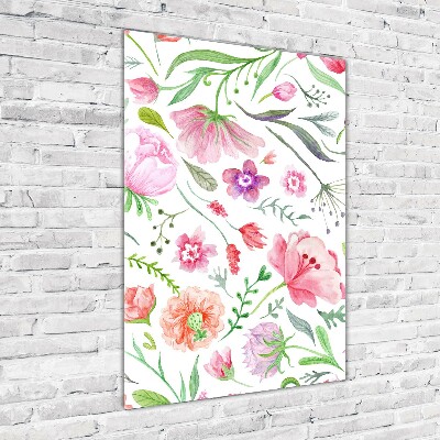 Acrylic wall art Field flowers