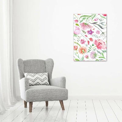 Acrylic wall art Field flowers