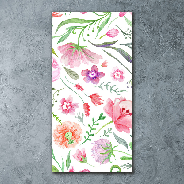 Acrylic wall art Field flowers