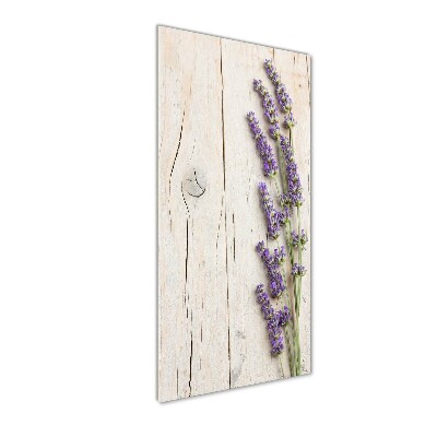 Print on acrylic glass Lavender on wood