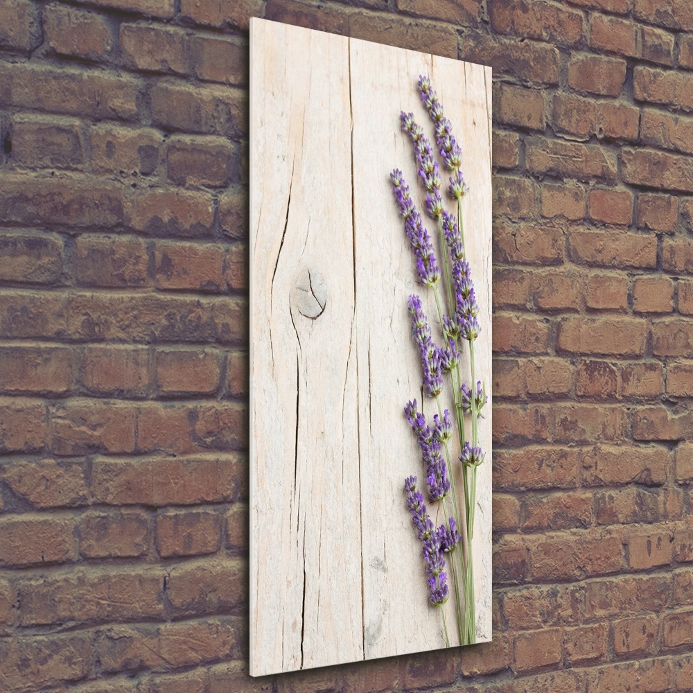 Print on acrylic glass Lavender on wood