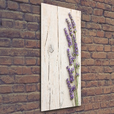 Print on acrylic glass Lavender on wood