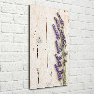 Print on acrylic glass Lavender on wood