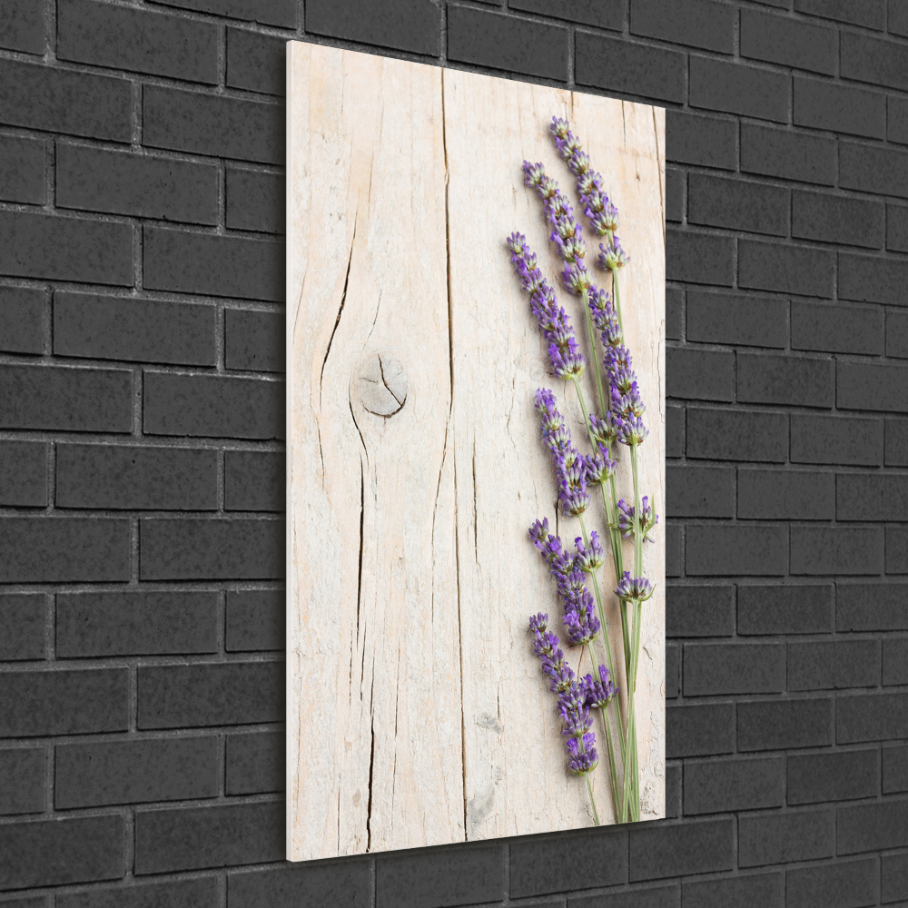 Print on acrylic glass Lavender on wood