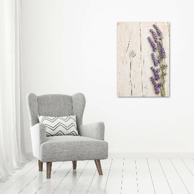 Print on acrylic glass Lavender on wood