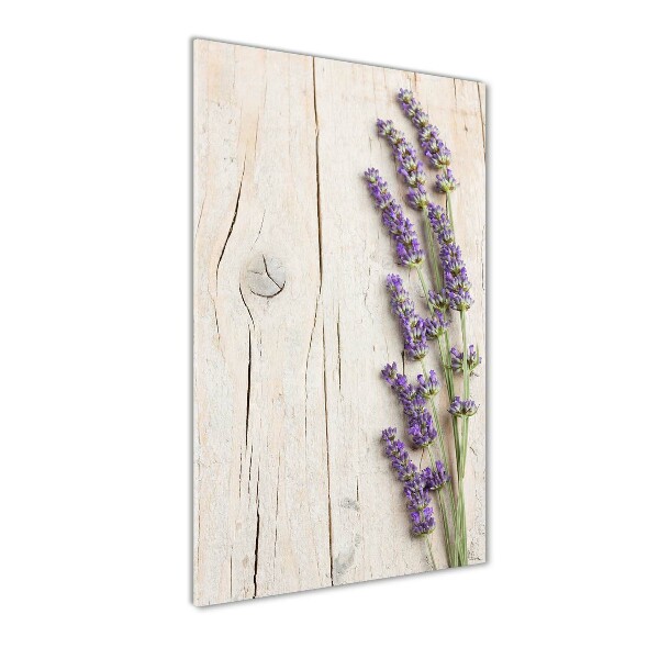 Print on acrylic glass Lavender on wood