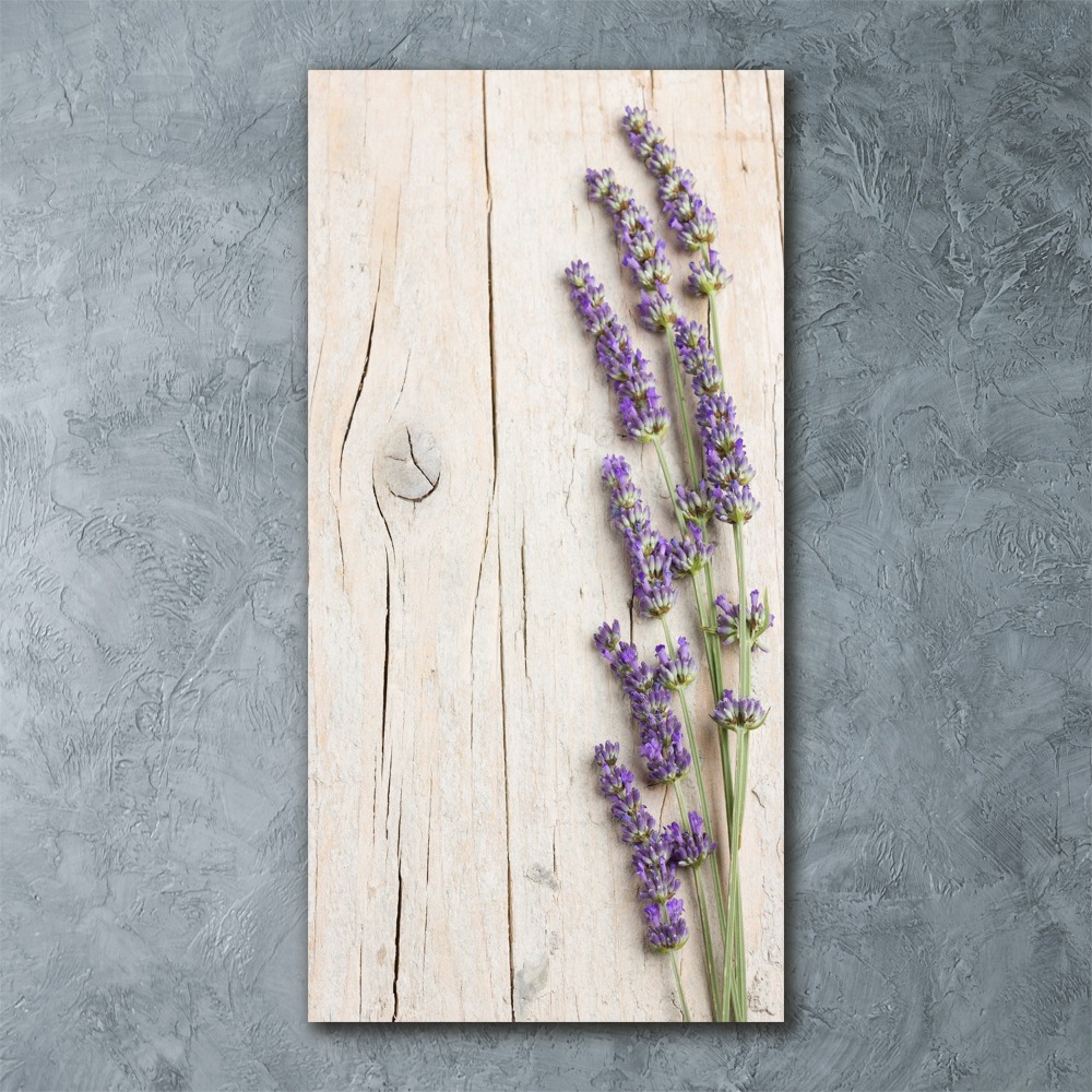 Print on acrylic glass Lavender on wood