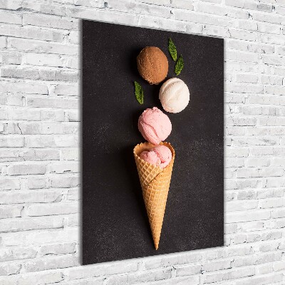 Print on acrylic Ice cream in waffle