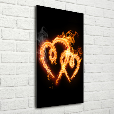 Print on acrylic glass Burning hearts