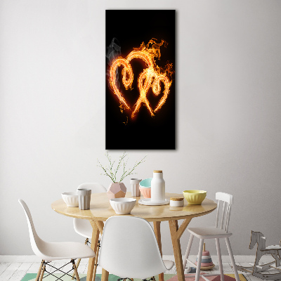 Print on acrylic glass Burning hearts