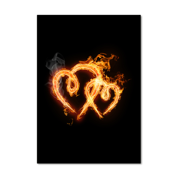 Print on acrylic glass Burning hearts