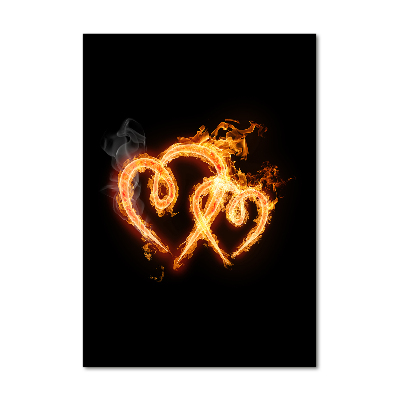 Print on acrylic glass Burning hearts