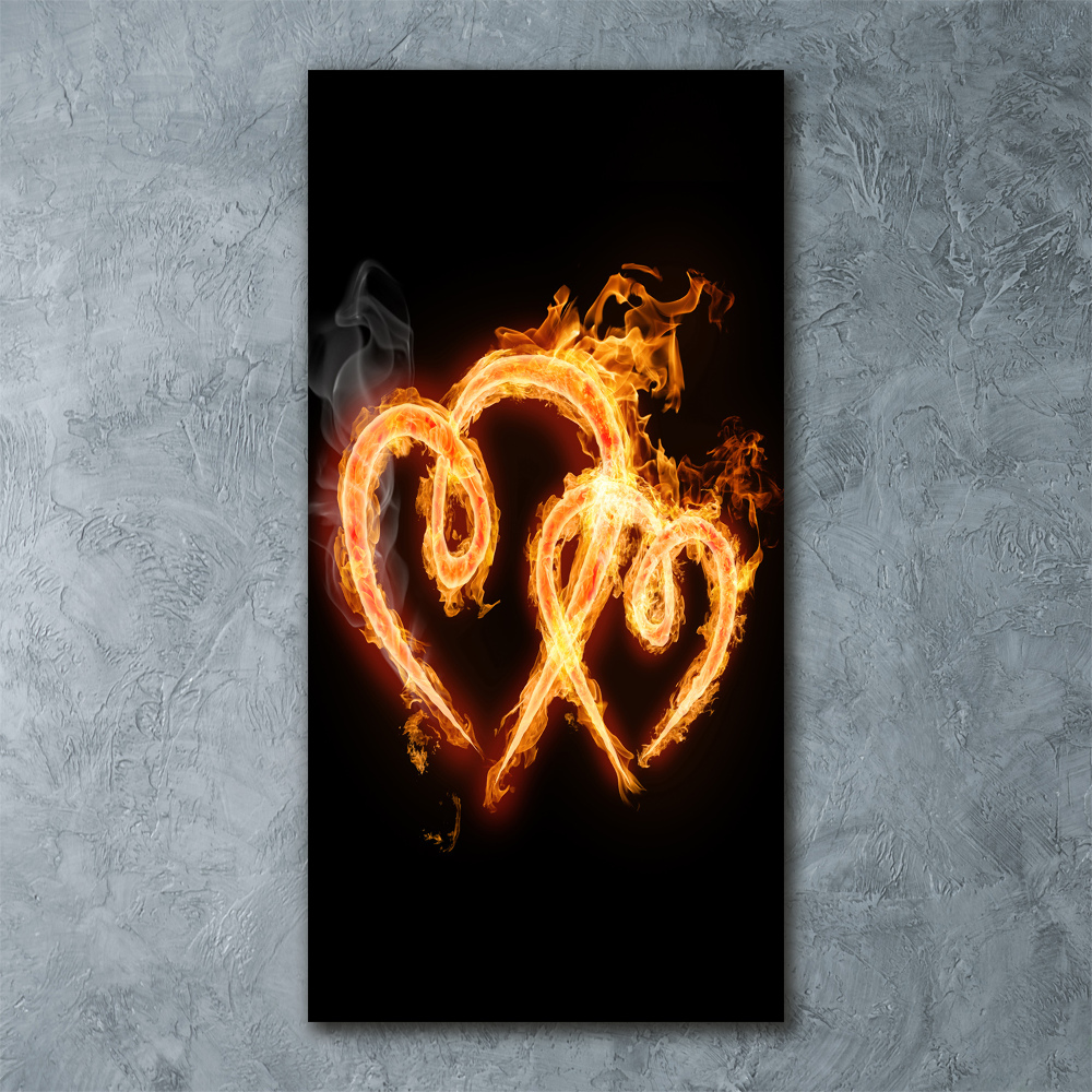 Print on acrylic glass Burning hearts