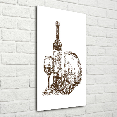 Print on acrylic Wine and snacks