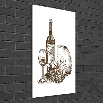 Print on acrylic Wine and snacks