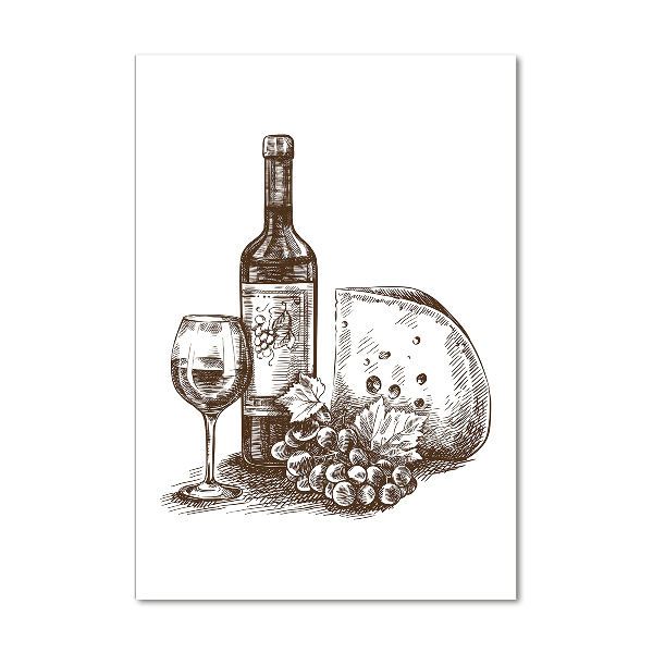 Print on acrylic Wine and snacks