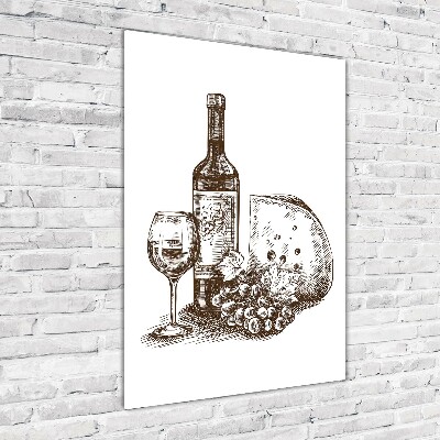 Print on acrylic Wine and snacks