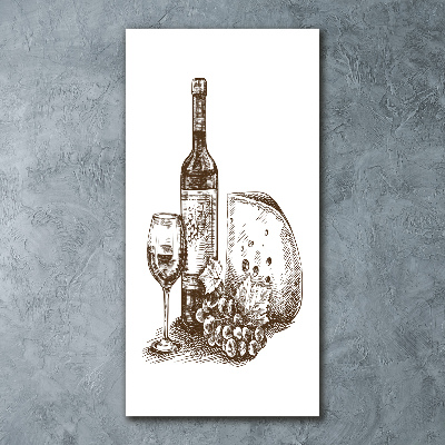 Print on acrylic Wine and snacks