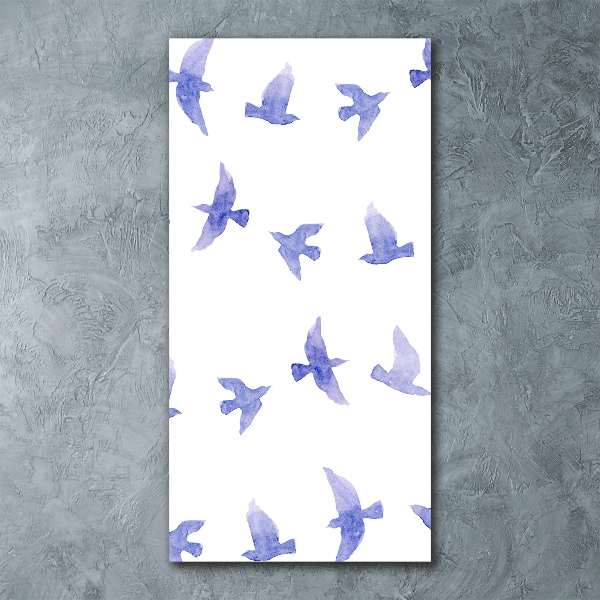 Print on acrylic Blue swallows