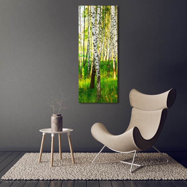 Print on acrylic glass Birch forest