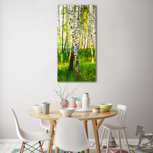 Print on acrylic glass Birch forest