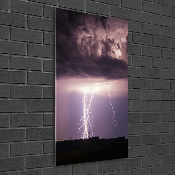 Acrylic glass print Thunderstorm