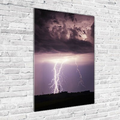 Acrylic glass print Thunderstorm