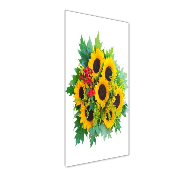 Acrylic glass print Bouquet of sunflowers