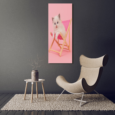 Acrylic wall art Cat on a sun lounger