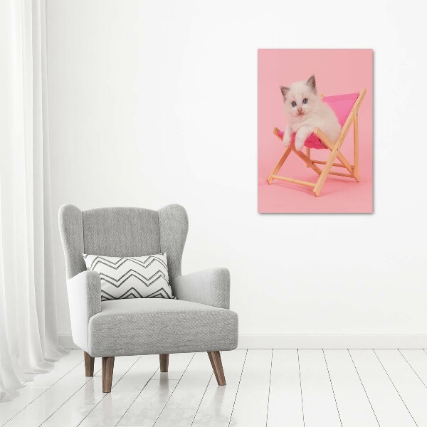 Acrylic wall art Cat on a sun lounger