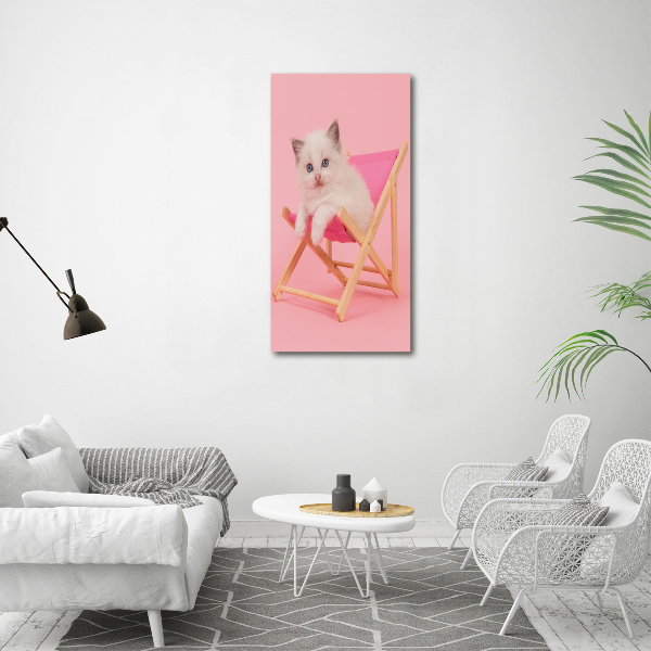 Acrylic wall art Cat on a sun lounger