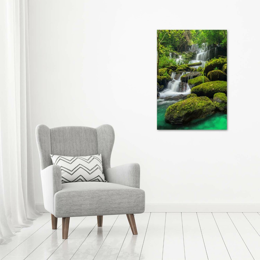 Print on acrylic glass Waterfall in the jungle