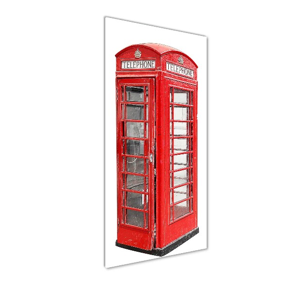 Print on acrylic glass telephone booth