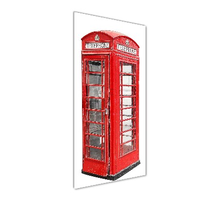 Print on acrylic glass telephone booth