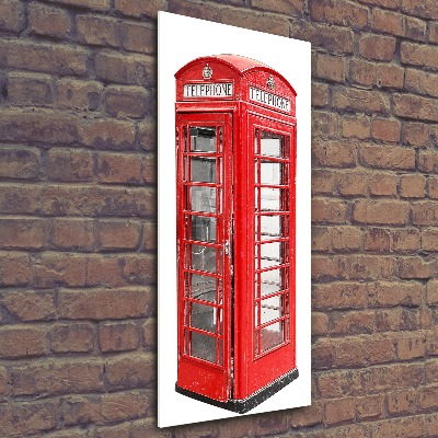 Print on acrylic glass telephone booth