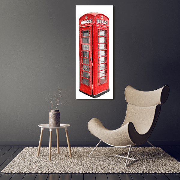 Print on acrylic glass telephone booth