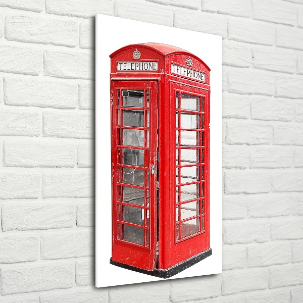 Print on acrylic glass telephone booth