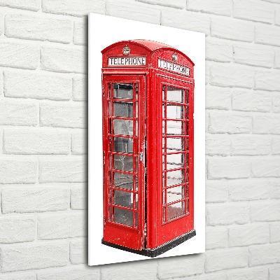 Print on acrylic glass telephone booth