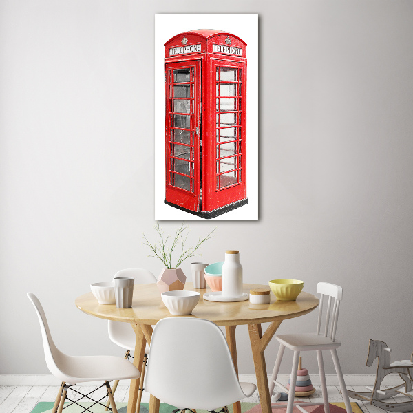 Print on acrylic glass telephone booth