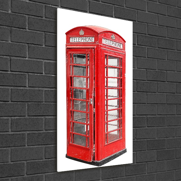 Print on acrylic glass telephone booth