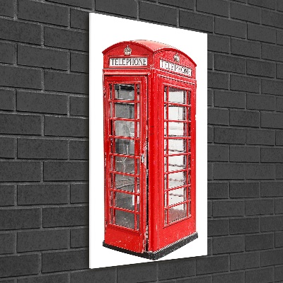 Print on acrylic glass telephone booth