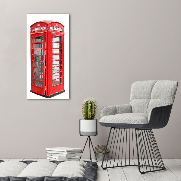 Print on acrylic glass telephone booth